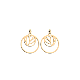 Les Georgettes Boucles d'Oreilles Lotus, Collection Les Essentielles - Taille 16/25 mm