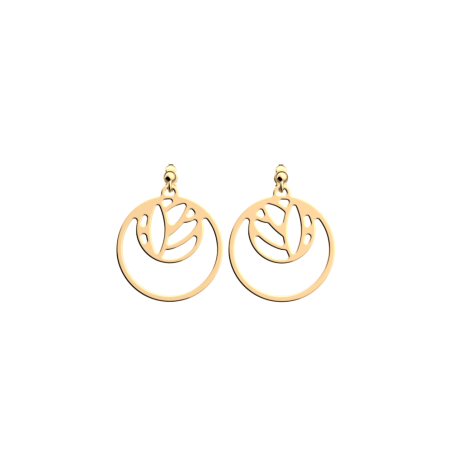 Les Georgettes Boucles d'Oreilles Lotus, Collection Les Essentielles - Taille 16/25 mm