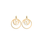 Les Georgettes - Boucles doreilles Lotus doré 16/25 mm Ref 70379201900000