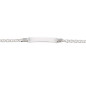 Bracelet  Identite Plaque Rectangle Maille Marine Argent Rhod 1010568 - Marque Collection Julien D'Orcel   - Couleur Blanc