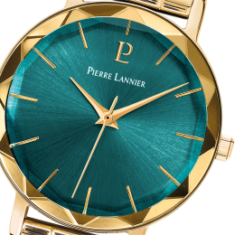 Montre Femme PIERRE LANNIER Multiples Vert Acier Doré - 012P562