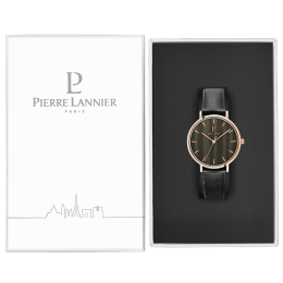 PIERRE LANNIER NATURE NOIR DORÉ ROSE CUIR 018P993