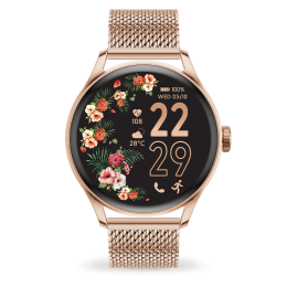 Montre Ice Watch smart 2.0, Rose-gold écran rond, bracelet milanais - Ref 23394