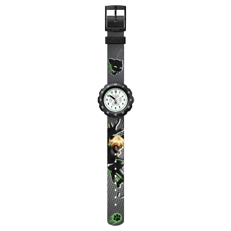FlikFlak - Montre Junior Miraculous Cat Noir - Ref FPSP058