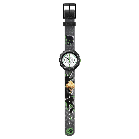 FlikFlak - Montre Junior Miraculous Cat Noir - Ref FPSP058