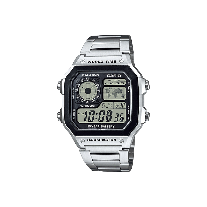 Casio - Montre Casio Sport Technologie Homme Gris - Ref AE-1200WHD-1AVEF