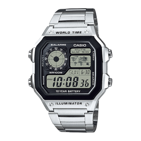 Casio - Montre Casio Sport Technologie Homme Gris - Ref AE-1200WHD-1AVEF