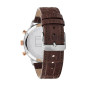 Tommy Hilfiger - Montre Leonard Homme - Boitier Acier Pvd Doré Rose - Bracelet Cuir Marron - Ref 1791987