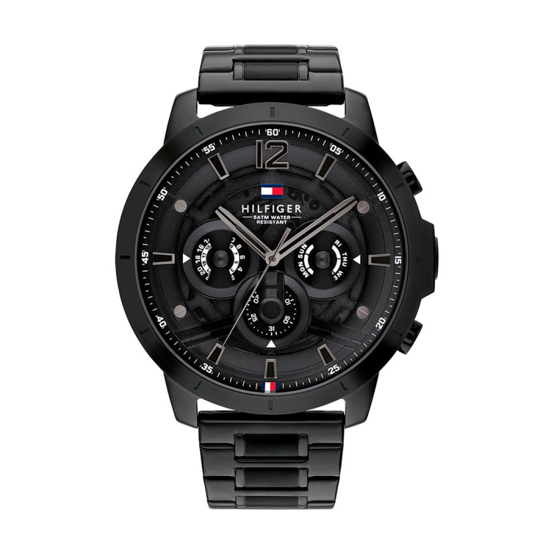 Montre Luca Homme - Boitier Acier Pvd Noir  - Bracelet Acier Pvd Noir - Ref 1710494