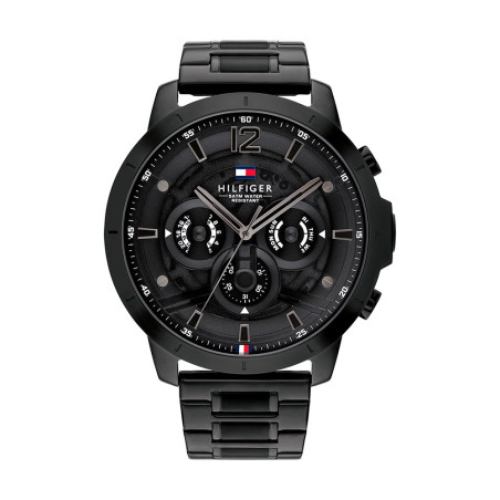 Montre Luca Homme - Boitier Acier Pvd Noir  - Bracelet Acier Pvd Noir - Ref 1710494
