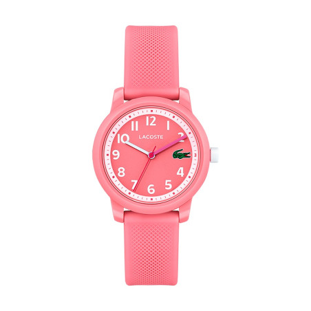 Montre Lacoste Mouvement Qtz Boitier Tr90 Rose Rond Cadran Rose Bracelet Silicone Rose - Ref 2030040