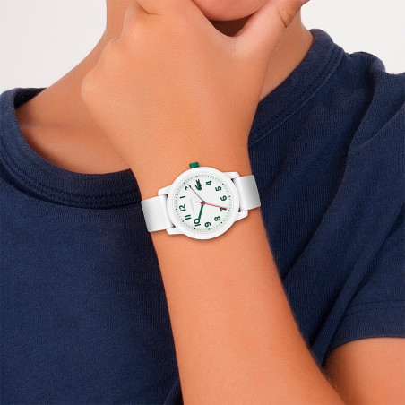 Montre 12.12 Kids Enfant - Boitier Résine Blanc - Bracelet Plastique Blanc - Ref 2030039