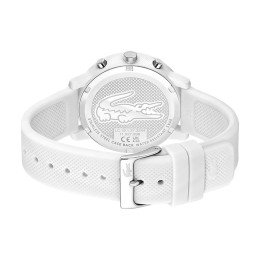 Montre Lacoste Chrono Homme - Boitier Résine Tr90 Blanc - Bracelet Silicone Blanc - Ref 2011246
