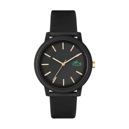 Montre 12.12 Homme - Boitier Résine Noir - Bracelet Plastique Noir - Ref 2011233