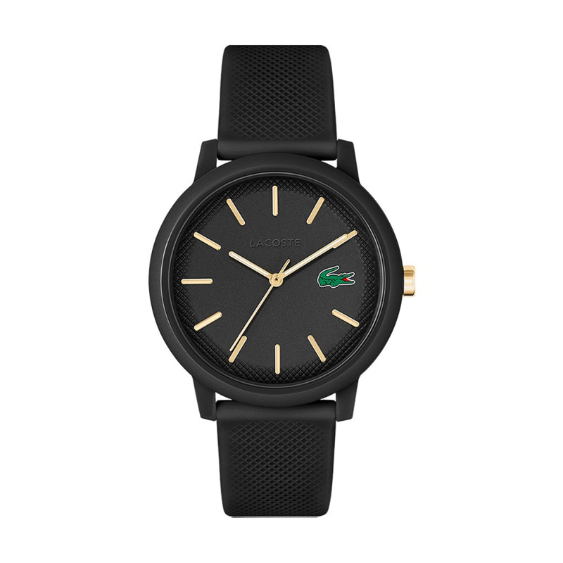 Lacoste - Montre Homme - Boitier Résine Noir - Bracelet Plastique Noir - Ref 2011233