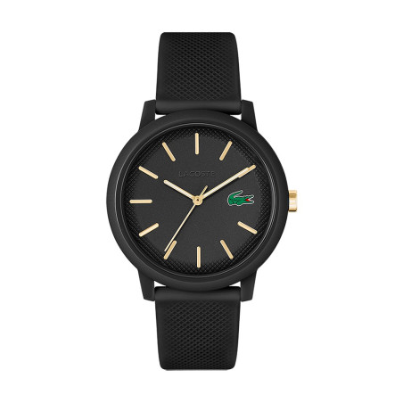 Montre 12.12 Homme - Boitier Résine Noir - Bracelet Plastique Noir - Ref 2011233