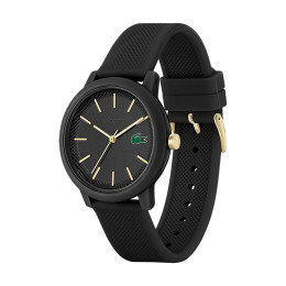 Montre 12.12 Homme - Boitier Résine Noir - Bracelet Plastique Noir - Ref 2011233