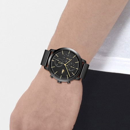 Lacoste - Montre Replay Homme - Boîtier Acier Noir - Bracelet Acier Noir - Ref 2011194