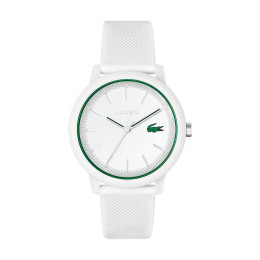 Lacoste - Montre Homme - Boitier Résine Blanc - Bracelet Plastique Blanc - Ref 2011169