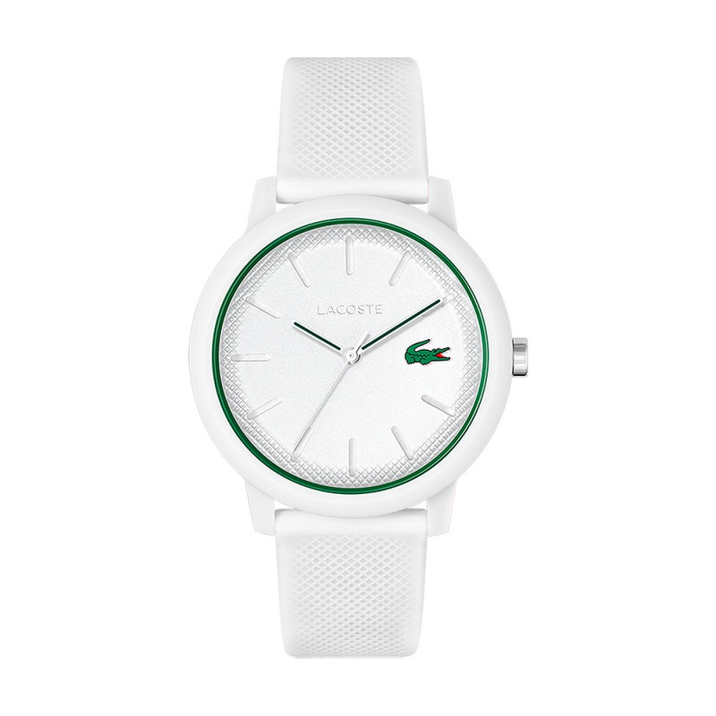 Lacoste - Montre Homme - Boitier Résine Blanc - Bracelet Plastique Blanc - Ref 2011169