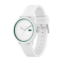 Lacoste - Montre Homme - Boitier Résine Blanc - Bracelet Plastique Blanc - Ref 2011169