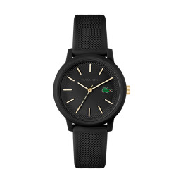 Lacoste - Montre Femme - Boitier Résine Noir - Bracelet Plastique Noir - Ref 2001212