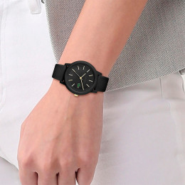 Lacoste - Montre Femme - Boitier Résine Noir - Bracelet Plastique Noir - Ref 2001212