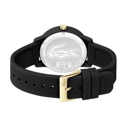 Lacoste - Montre Femme - Boitier Résine Noir - Bracelet Plastique Noir - Ref 2001212