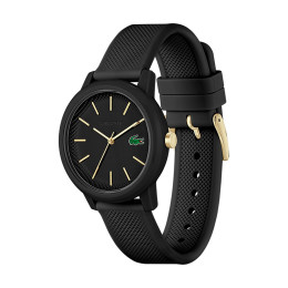Lacoste - Montre Femme - Boitier Résine Noir - Bracelet Plastique Noir - Ref 2001212