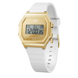 Ice Digit Retro - Metal Gold Mirror - White  - Small - Ref 022733