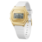 Ice Watch Digit Retro - Metal Gold Mirror - White  - Small - Ref 022733