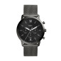 Fossil - Montre Neutra Chrono Homme - Boitier Acier Gunmétal - Bracelet Acier Anthracite - Ref FS5699