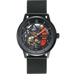Pierre Lannier - Montre Automatique Paddock Homme - Bracelet Acier Pvd Noir - Ref 338A459