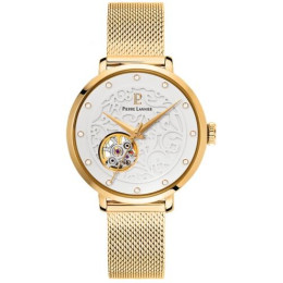 Pierre Lannier - Coffret montre Femme Eolia Doré Maille Milanaise et Bijou - Ref 364J502