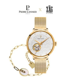 Coffret montre Eolia Doré Maille Milanaise et Bijou - Ref 364J502