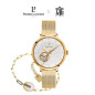 Pierre Lannier - Coffret montre Femme Eolia Doré Maille Milanaise et Bijou - Ref 364J502
