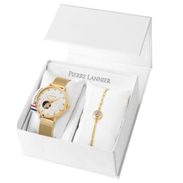 Coffret montre Eolia Doré Maille Milanaise et Bijou - Ref 364J502