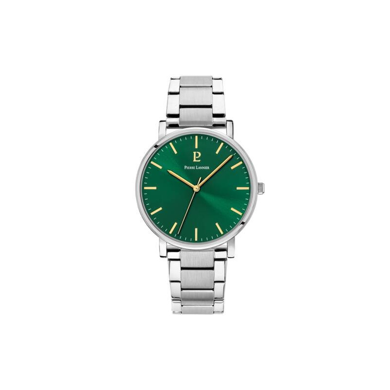 Pierre Lannier - Montre Homme acier cadran vert - Ref 251G171