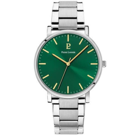 Pierre Lannier - Montre Homme acier cadran vert - Ref 251G171