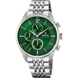 Festina - Montre Homme Chrono acier vert - Ref F20285/8