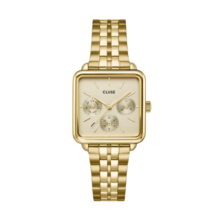 Cluse - Montre Femme La Tétragone Multifonction doré - Ref CW13801