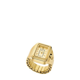 Fossil - Montre bague Femme rectangulaire doré - Ref ES5343