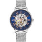 Pierre Lannier - Montre Automatique Homme - Boîtier Acier Argenté - Bracelet Cuir Marron - Ref 391C168