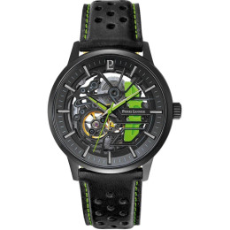 Pierre Lannier - Montre Automatique Paddock Homme - Bracelet Acier Pvd Noir - Ref 341A477