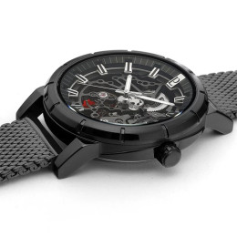 Montre Automatic Homme - Boitier Acier Noir - Bracelet Acier Noir - Ref 321C438