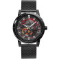 Montre Automatic Homme - Boitier Acier Noir - Bracelet Acier Noir - Ref 321C438