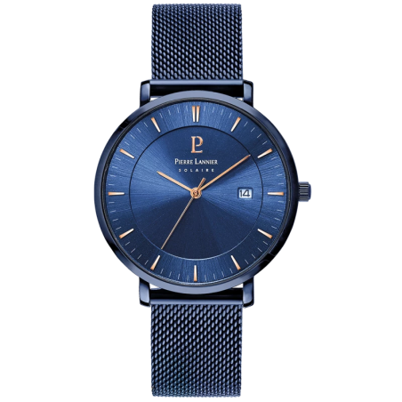 Montre Homme Pierre Lannier Acier Bleu Milanais Inti - Ref 209G469