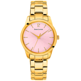 Pierre Lannier - Montre Femme acier doré cadran rose - Ref 067M552