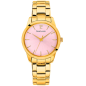 Pierre Lannier - Montre Femme Roxane acier doré cadran rose - Ref 067M552