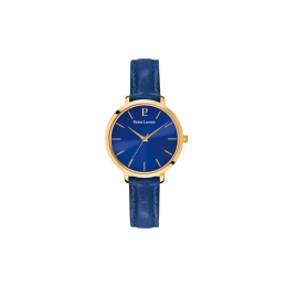 Pierre Lannier - Montre femme Chouquette  Doré Cuir bleu - Ref 038J566